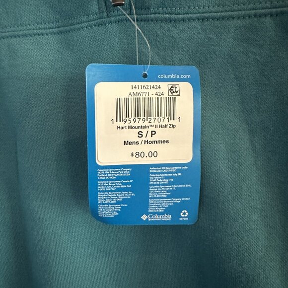 Men's Hart Mountain II Half Zip Sweatshirt Size Small NWT - Picture 2 of 4